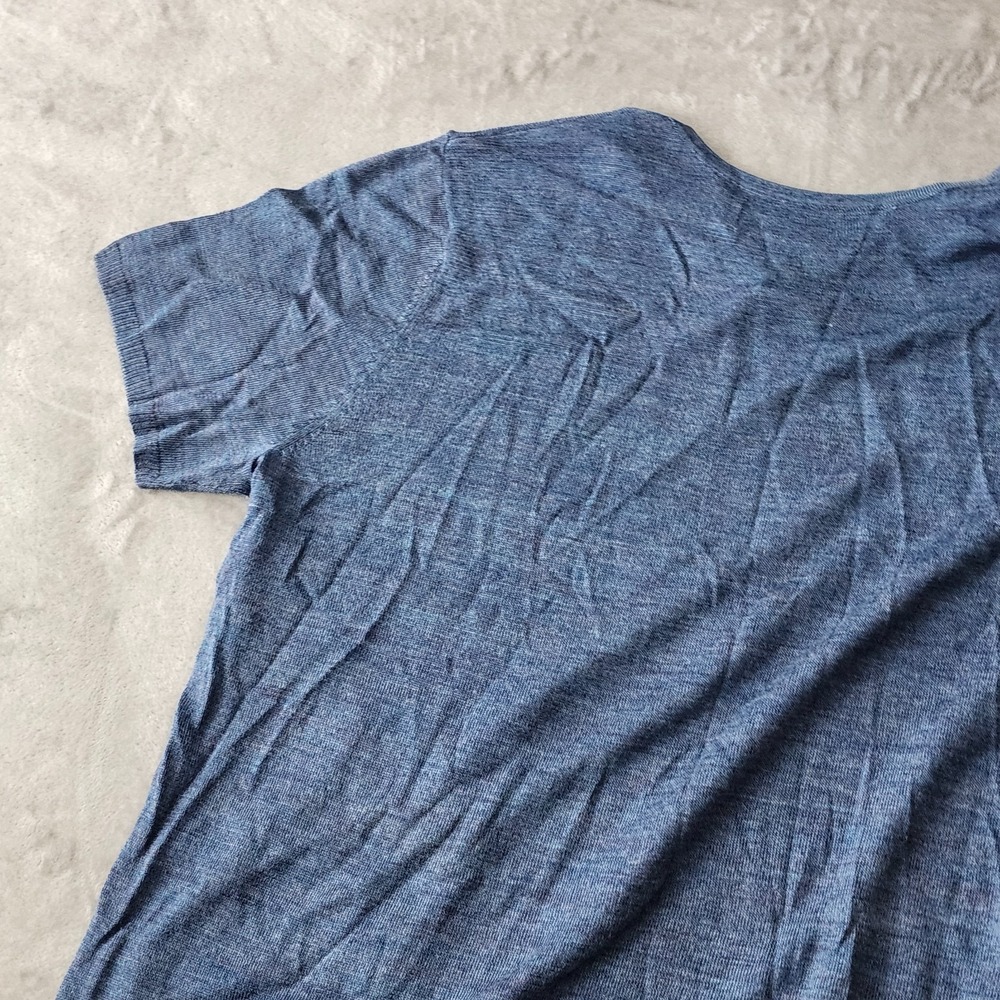 Sag Harbor Womens 2XL Blue Mock Neck Short Sleeve Knit Top New - Picture 13 of 15